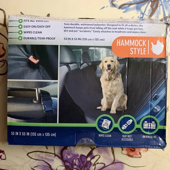 💜 Waterproof Hammock Style Car Seat Cover for Dogs - NWT - Picture 1 of 13